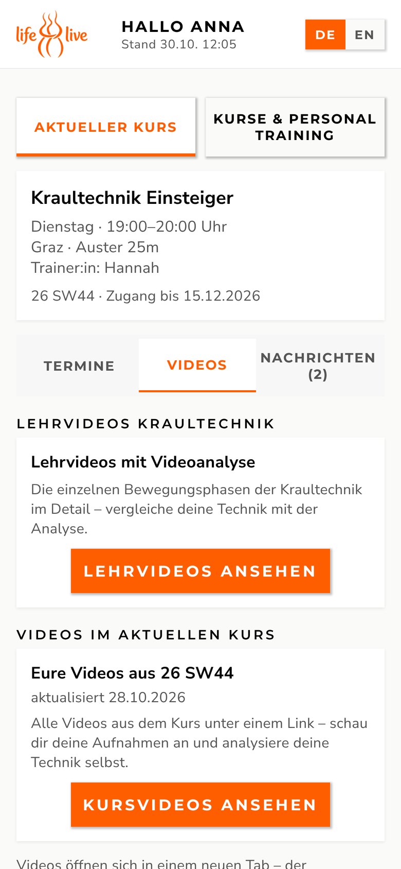 Lehrvideos und Kursvideos